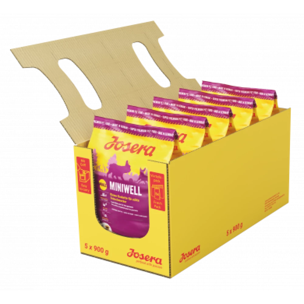 Сухой корм Josera Miniwell для взрослых собак мелких пород 5*900г (4.5 кг)