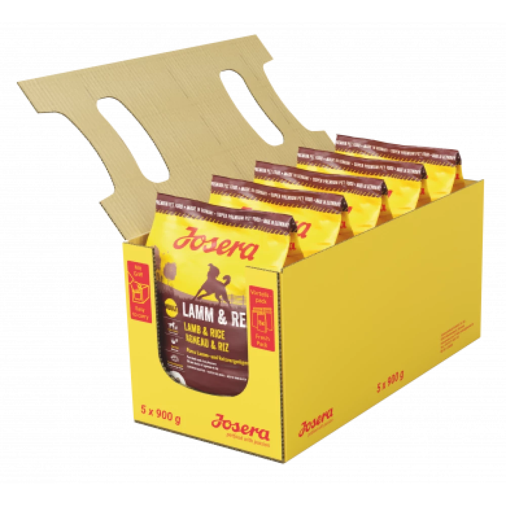 Сухой корм Josera Lamb and Rice для собак всех пород с ягненком и рисом 5*900г (4.5 кг)