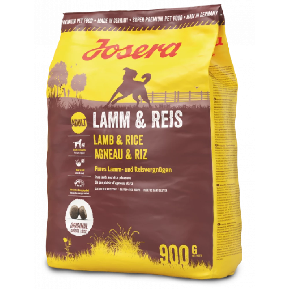 Сухой корм Josera Lamb and Rice для собак всех пород с ягненком и рисом 900 г