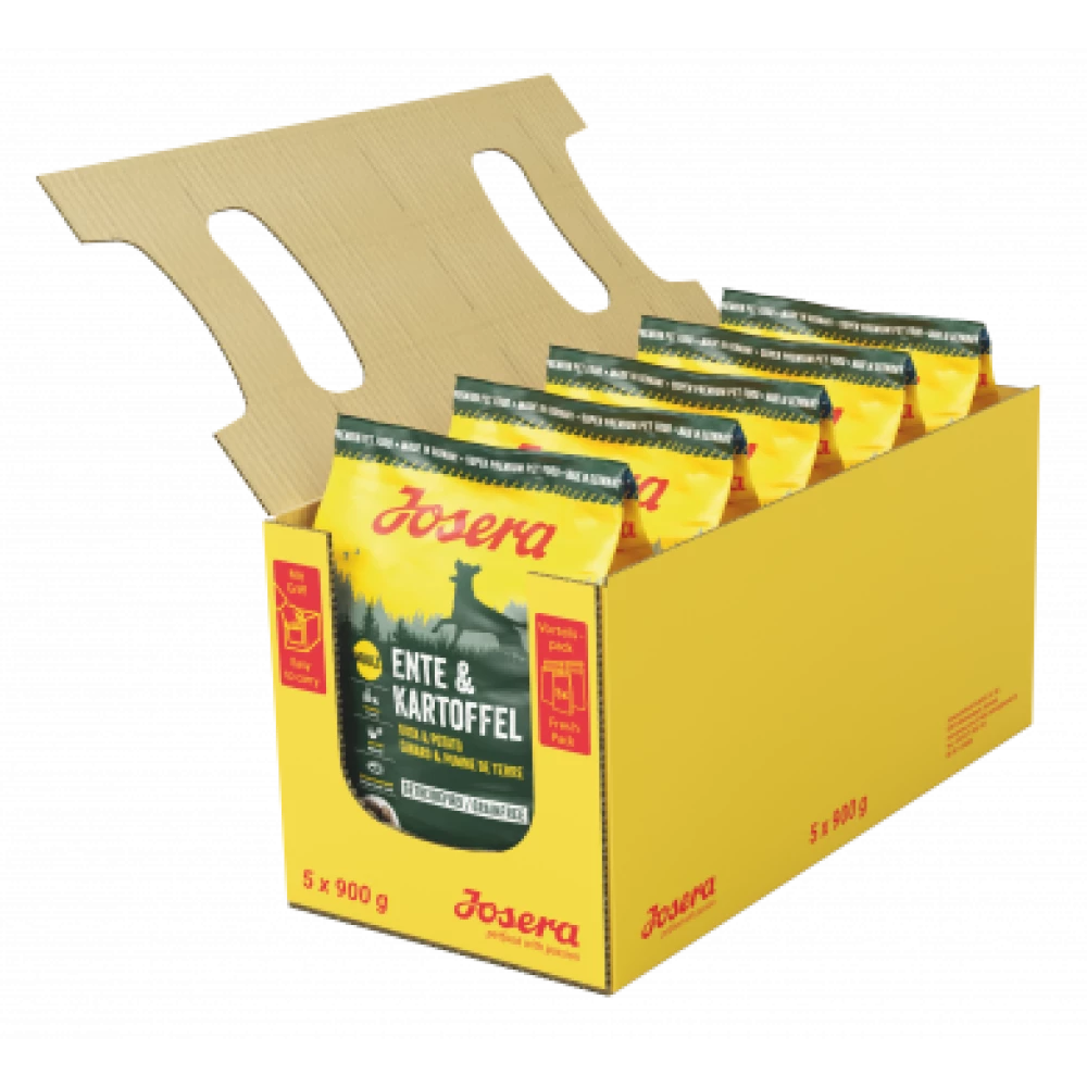 Сухой корм Josera Dog Ente & Kartoffel без злаков с уткой и картофелем 5*900г (4.5 кг)