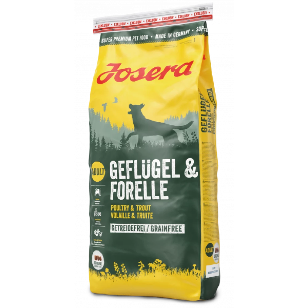 Сухой корм Josera Dog Geflügel & Forelle для собак без зерновой с птицей и форелью 15 кг