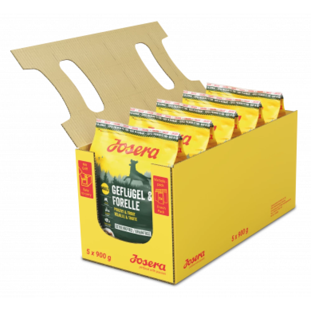 Сухой корм Josera Dog Geflügel & Forelle для собак без зерновой с птицей и форелью 5*900г (4.5 кг)