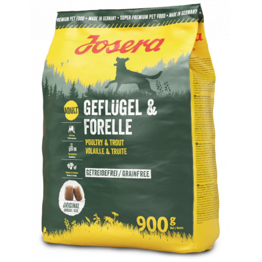 Сухой корм Josera Dog Geflügel & Forelle для собак без зерновой с птицей и форелью 900 г