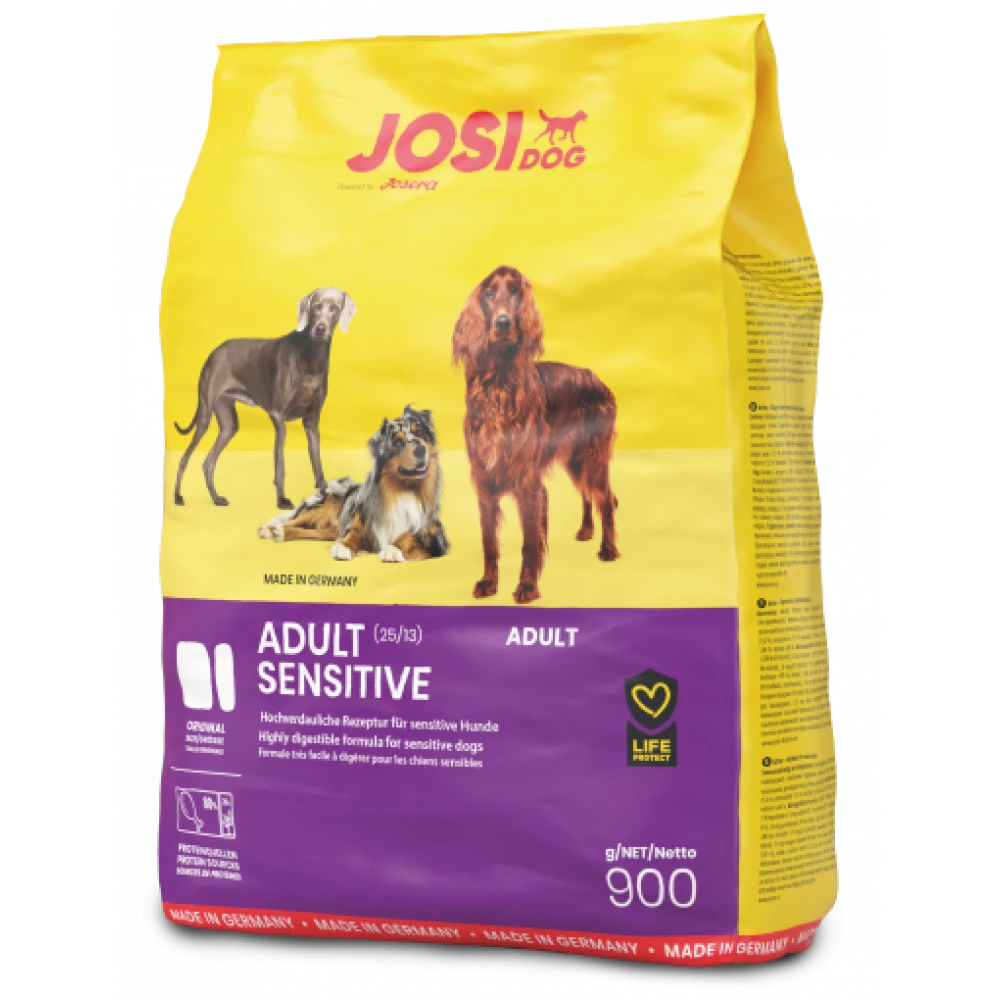 Сухой корм Josera JosiDog Adult Sensitive для взрослых с чувствительным пищеварением собак 900 г