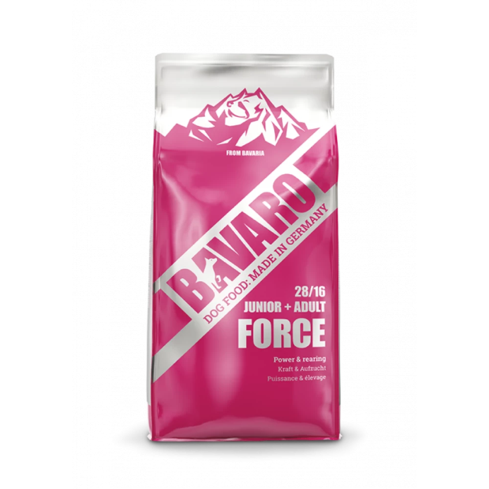 Сухой корм Bavaro Force Junior+Adult для щенков и взрослых собак с интенсивной физической нагрузкой 18 кг