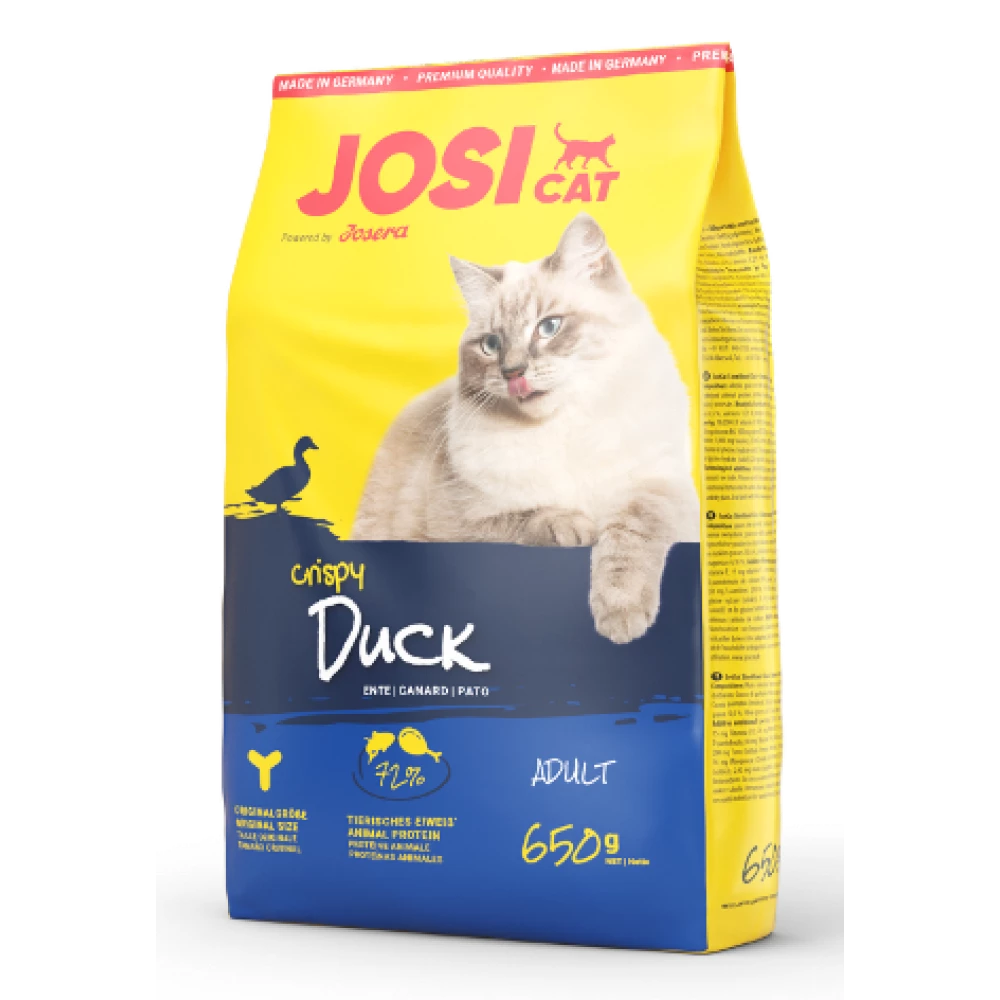 Сухой корм Josera JosiCat Crispy Duck для взрослых кошек утка и рыба 650 г