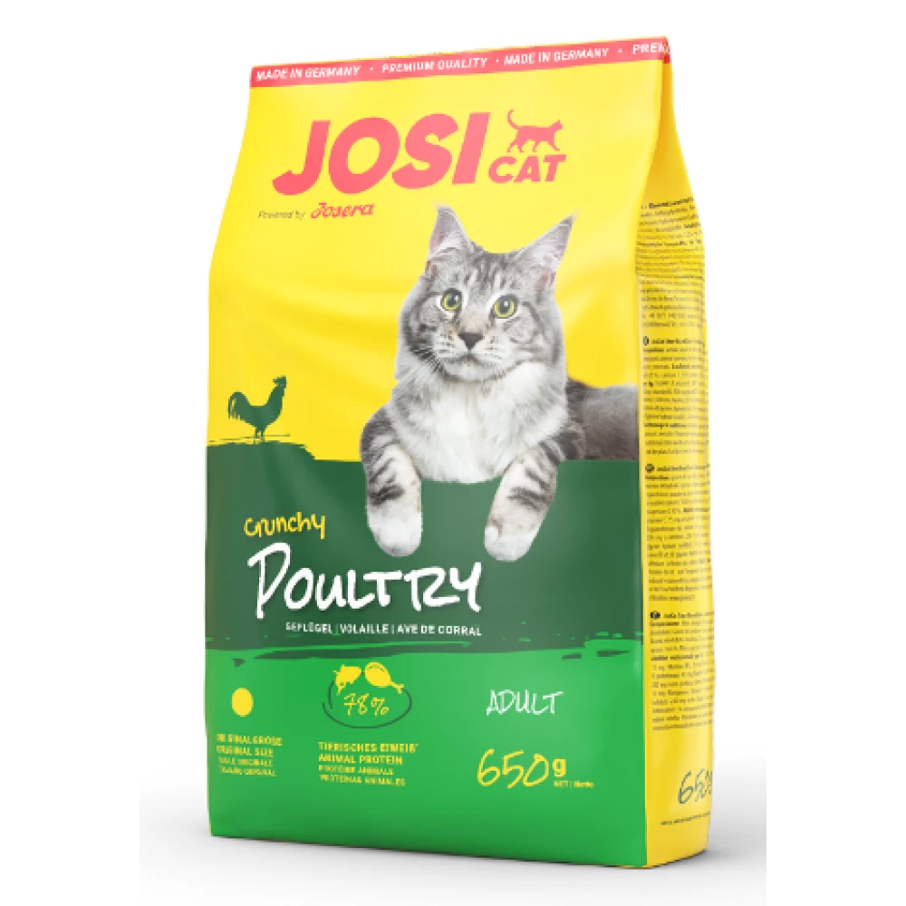 Сухой корм Josera JosiCat Crunchy Chicken с птицей для взрослых кошек 650 г
