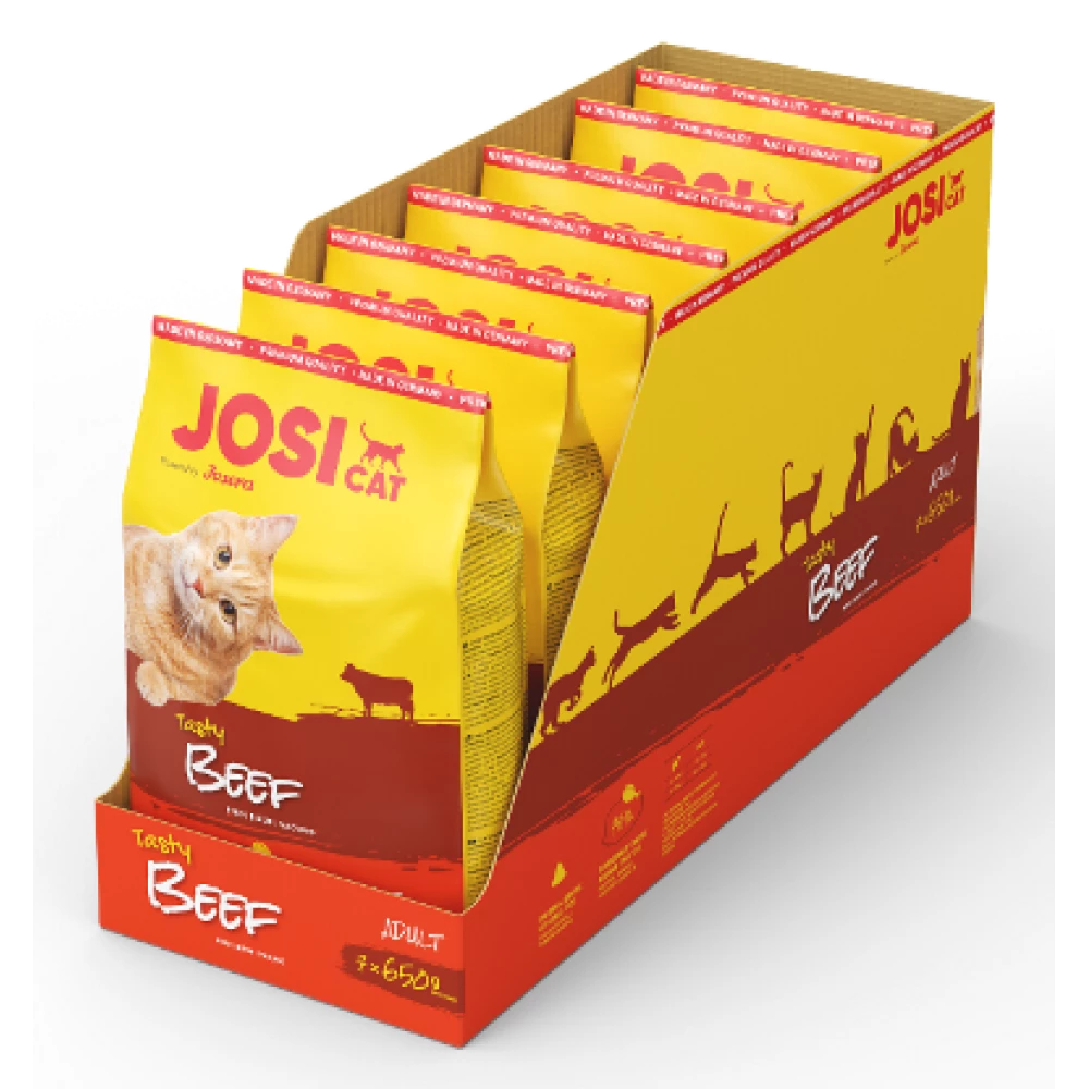Сухой корм Josera JosiCat Tasty Beef для взрослых кошек с говядиной 7 * 650 г (4,55 кг)