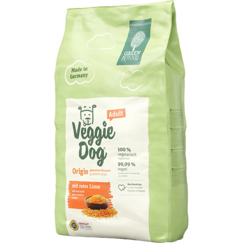 Сухой корм Green Petfood VeggieDog Origin Adult для взрослых собак с красной чечевицей 10 кг