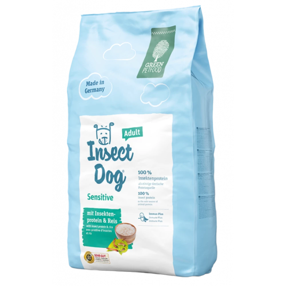 Сухой корм Green Petfood InsectDog Sensitive Adult для собак с протеином насекомых и рисом 900 г
