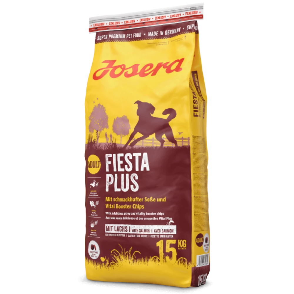 Сухой Корм Josera Fiesta Plus для собак с вкусным соусом и дополнительными крокетами Booster Chips 12.5 кг