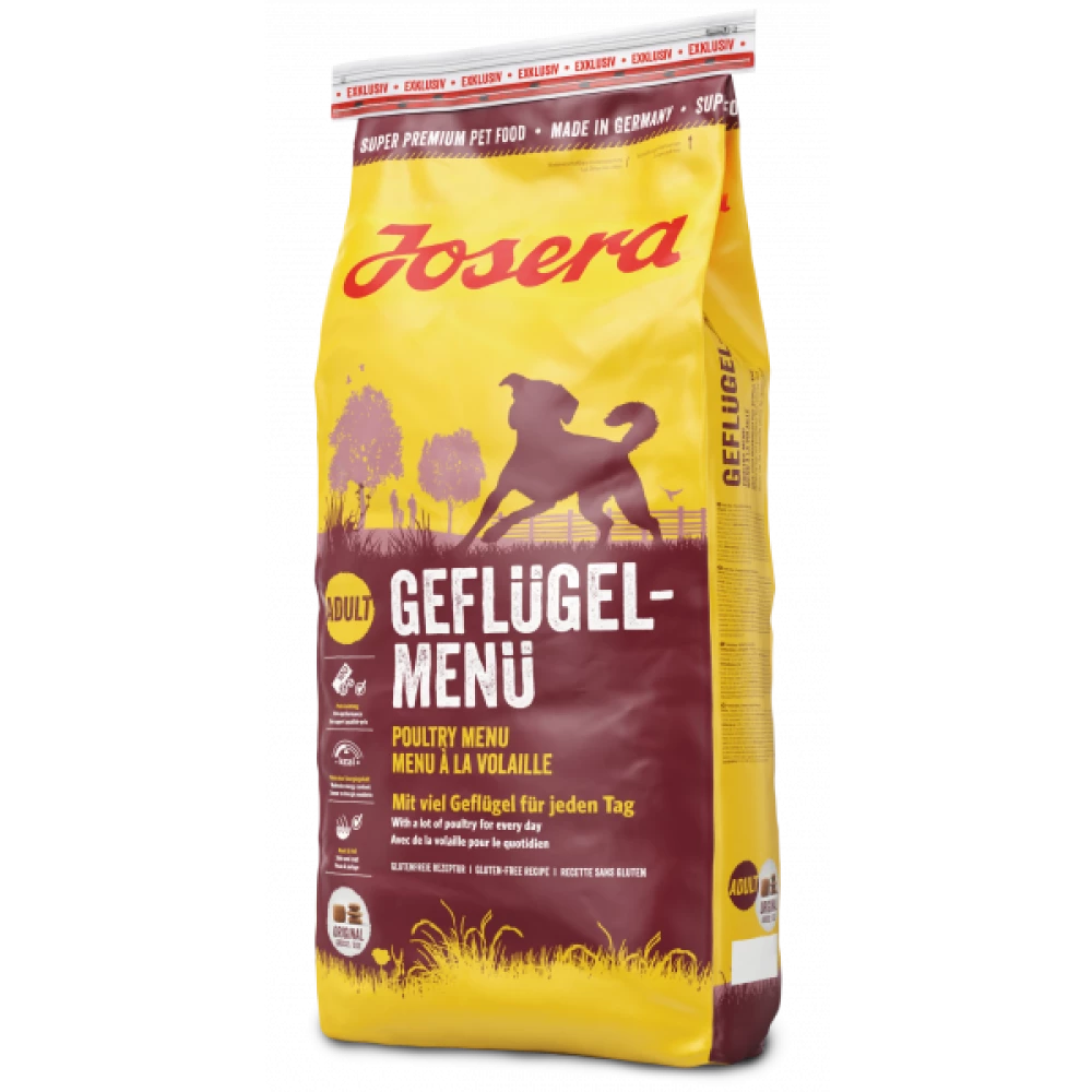 Сухой корм Josera Geflügel-Menü для собак с большим количеством мяса домашней птицы 15 кг