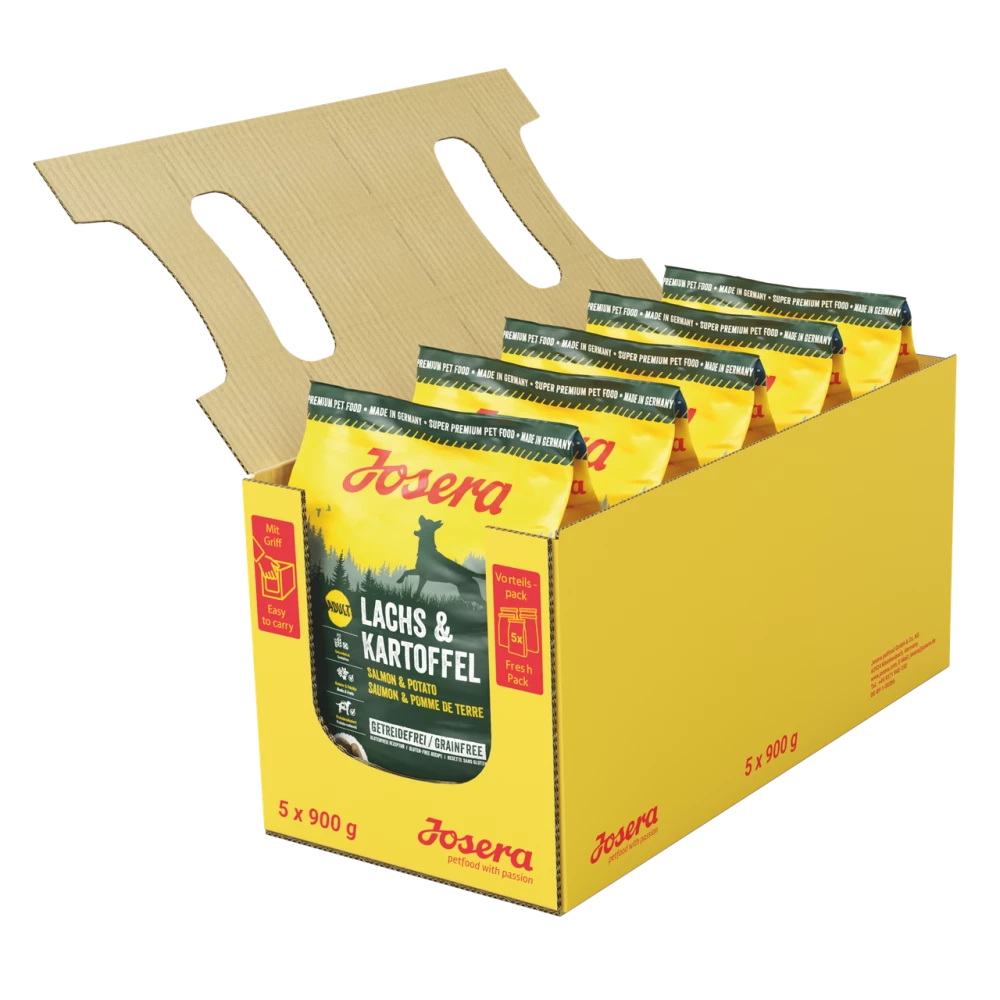 Сухой корм Josera Lachs & Kartoffel Лосось и Картофель без зерновых для собак 5*900г (4.5 кг)