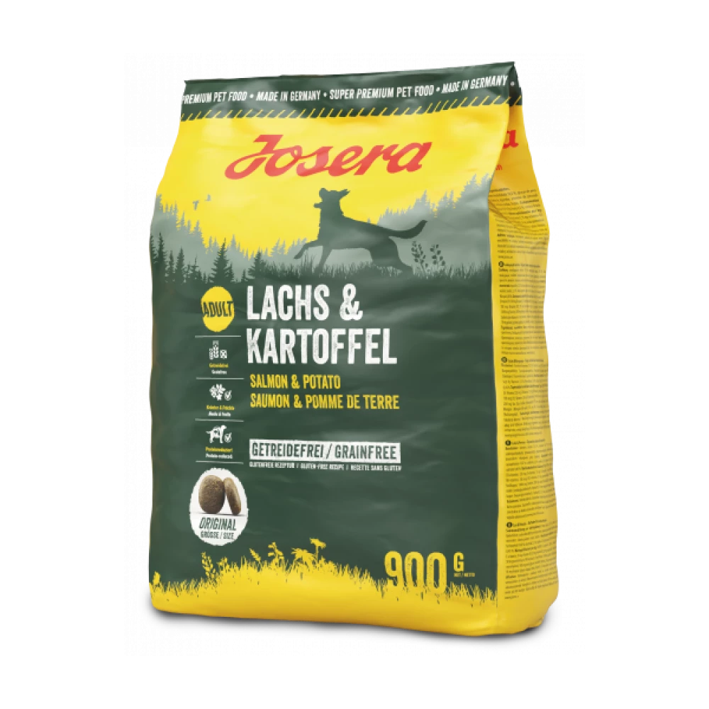 Сухой корм Josera Lachs & Kartoffel Лосось и Картофель без зерновых для собак 900 г