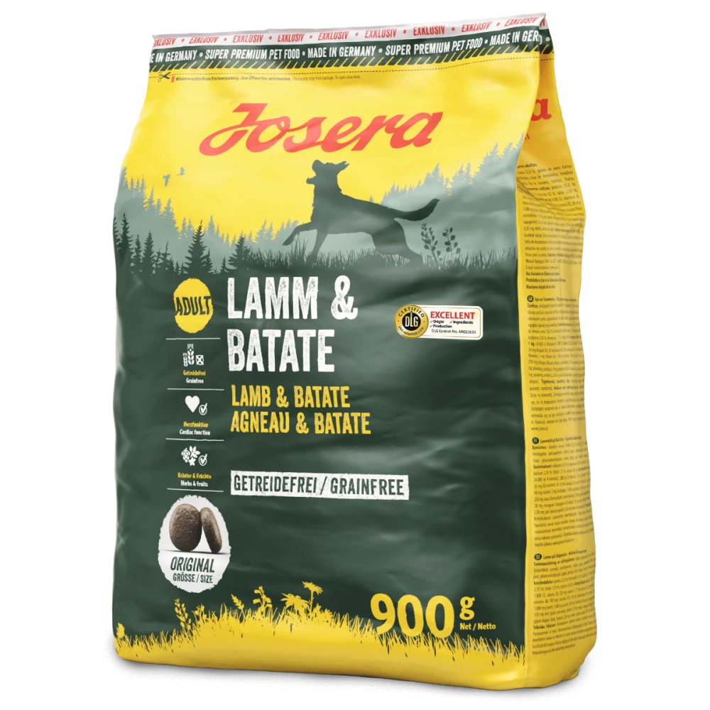 Сухой корм Josera Lamm & Batate Ягненок и Батат без зерновых для собак 900 г