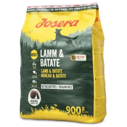 Сухой корм Josera Lamm & Batate Ягненок и Батат без зерновых для собак 900 г Сухой корм Josera Lamm & Batate Ягненок и Батат без зерновых для собак 900 г