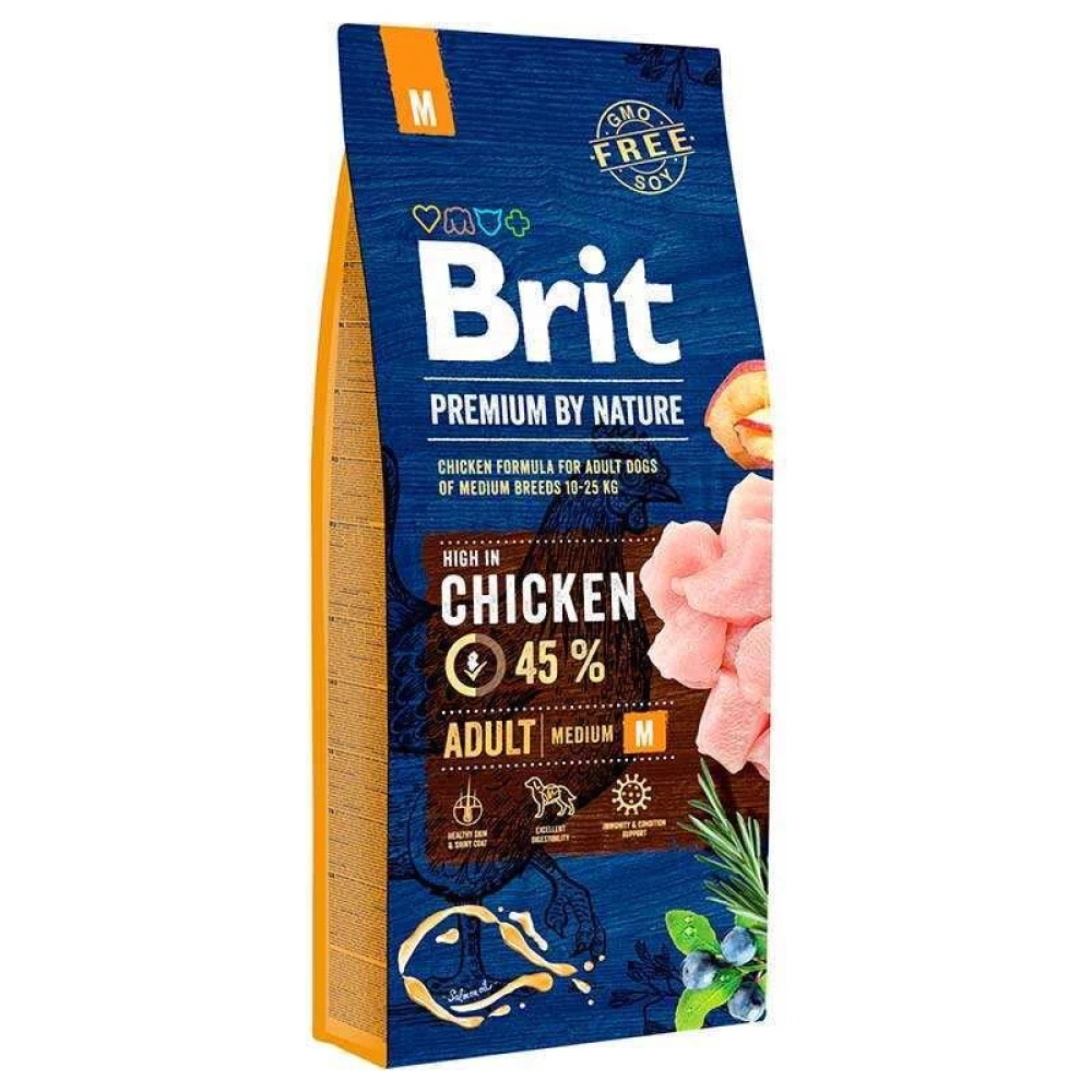 Сухой корм для собак средних пород Brit Premium M 15 кг