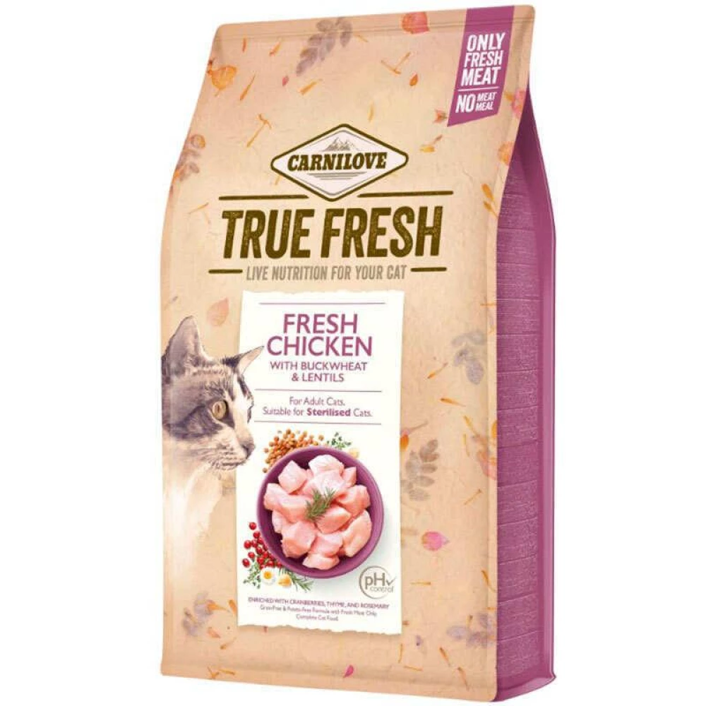 Корм сухой Carnilove True Fresh Cat Fresh Chicken д/взрослых кошек курица 340 г