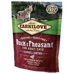 Сухой корм Carnilove Cat Hairball Controll 0,4 kg утка,фазан (д/выведения шерстяных комочков)