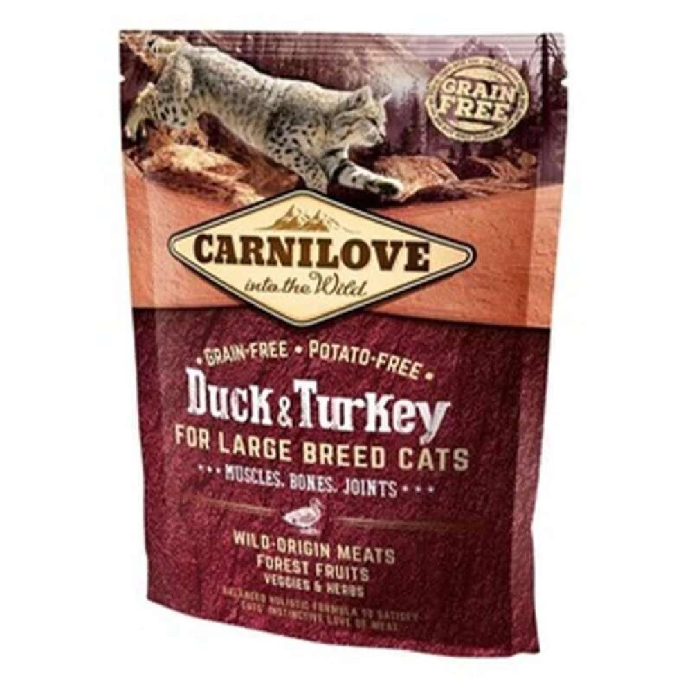 Сухой корм Carnilove Cat Large Breed 0,4 kg утка,индейка (д/котов крупных пород)