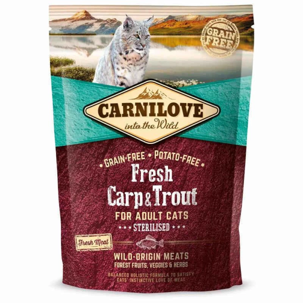 Сухой корм Carnilove Fresh Carp and Trout Sterilised for Adult cats 400 g карп,форель д/стерил. котов