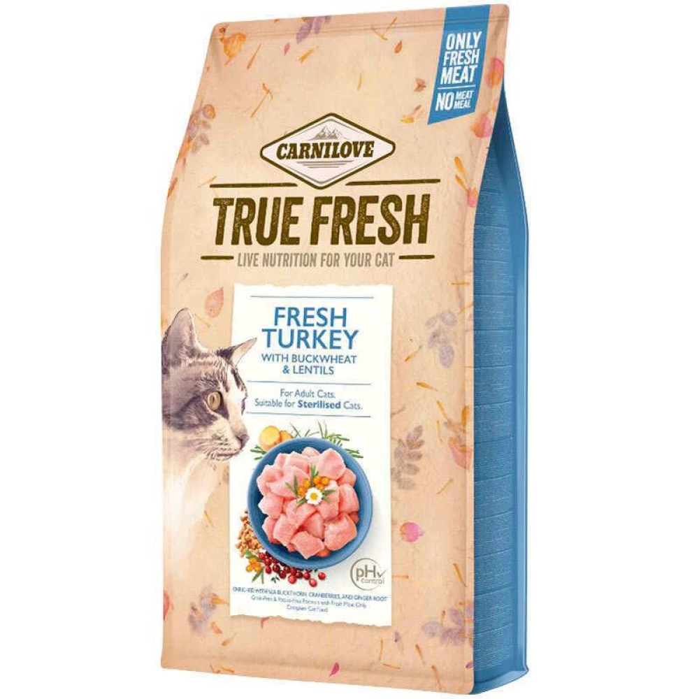 Корм сухой Carnilove True Fresh Cat Fresh Turkey д/взрослых кошек индейка 1,8 кг