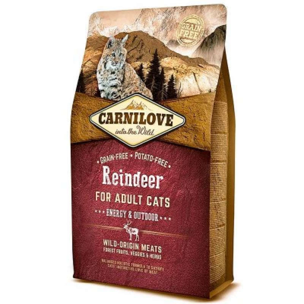 Сухой корм Carnilove Cat Energy and Outdoor 2 kg северный олень (д/активных кошек)