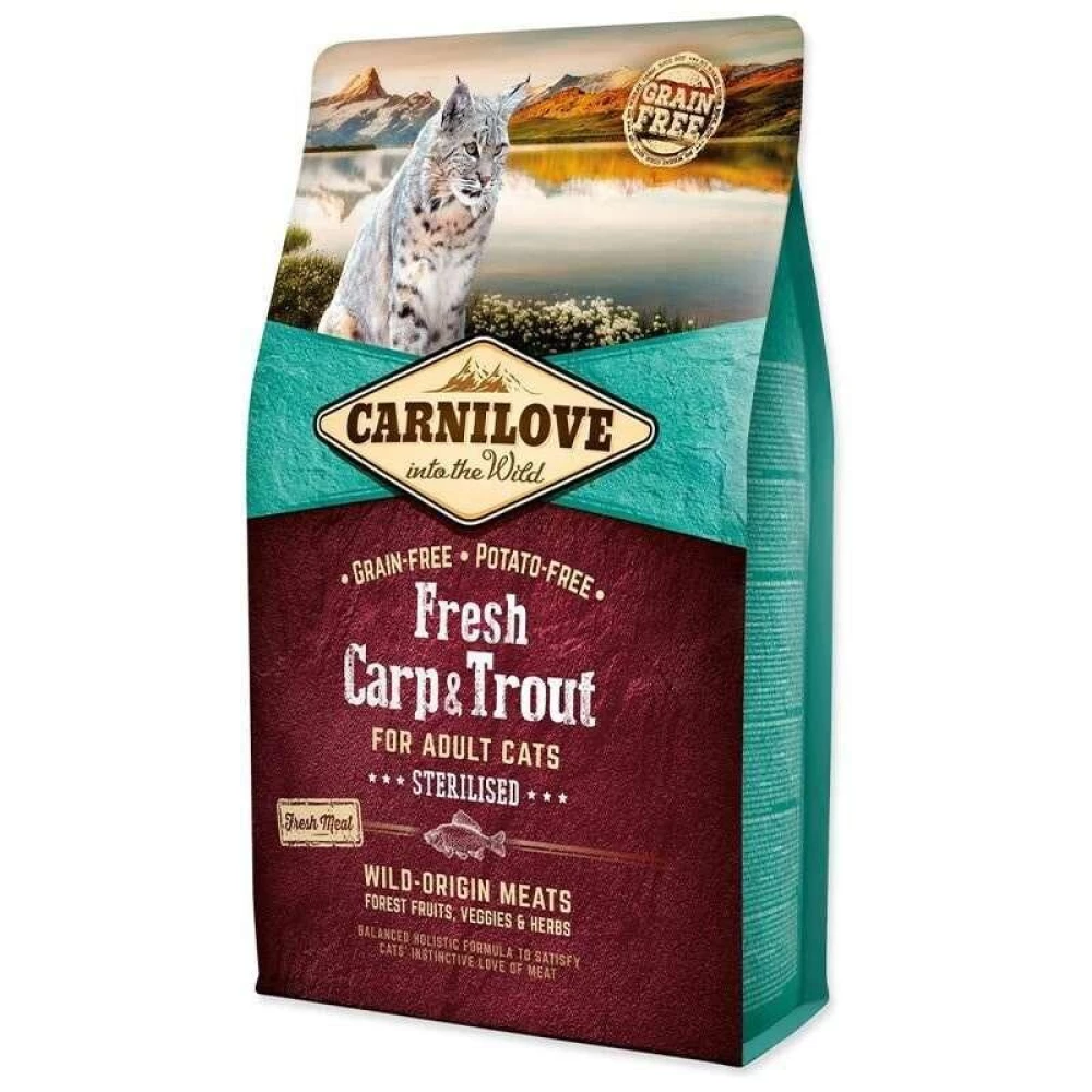 Сухой корм Carnilove Fresh Carp and Trout Sterilised for Adult cats 2 kg карп,форель д/стерил. котов