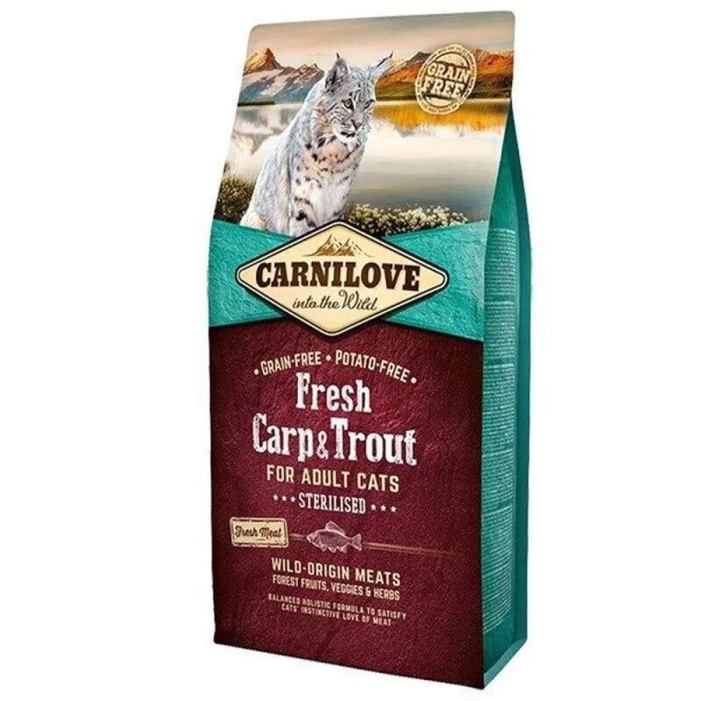 Сухой корм Carnilove Fresh Carp and Trout Sterilised for Adult cats 6 кг карп,форель д/стерил. котов