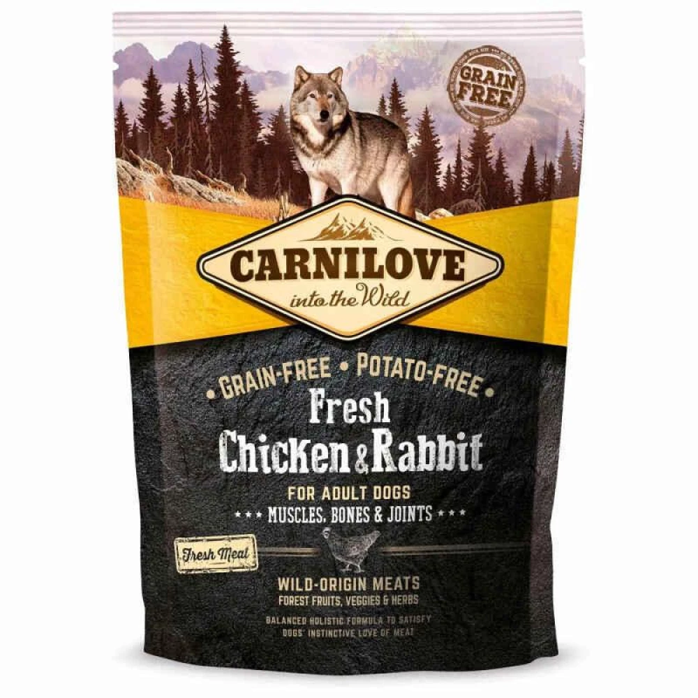 Carnilove Fresh Chicken and Rabbit for Adult dogs 1,5 kg (д/взрослых собак с курицей и кроликом)