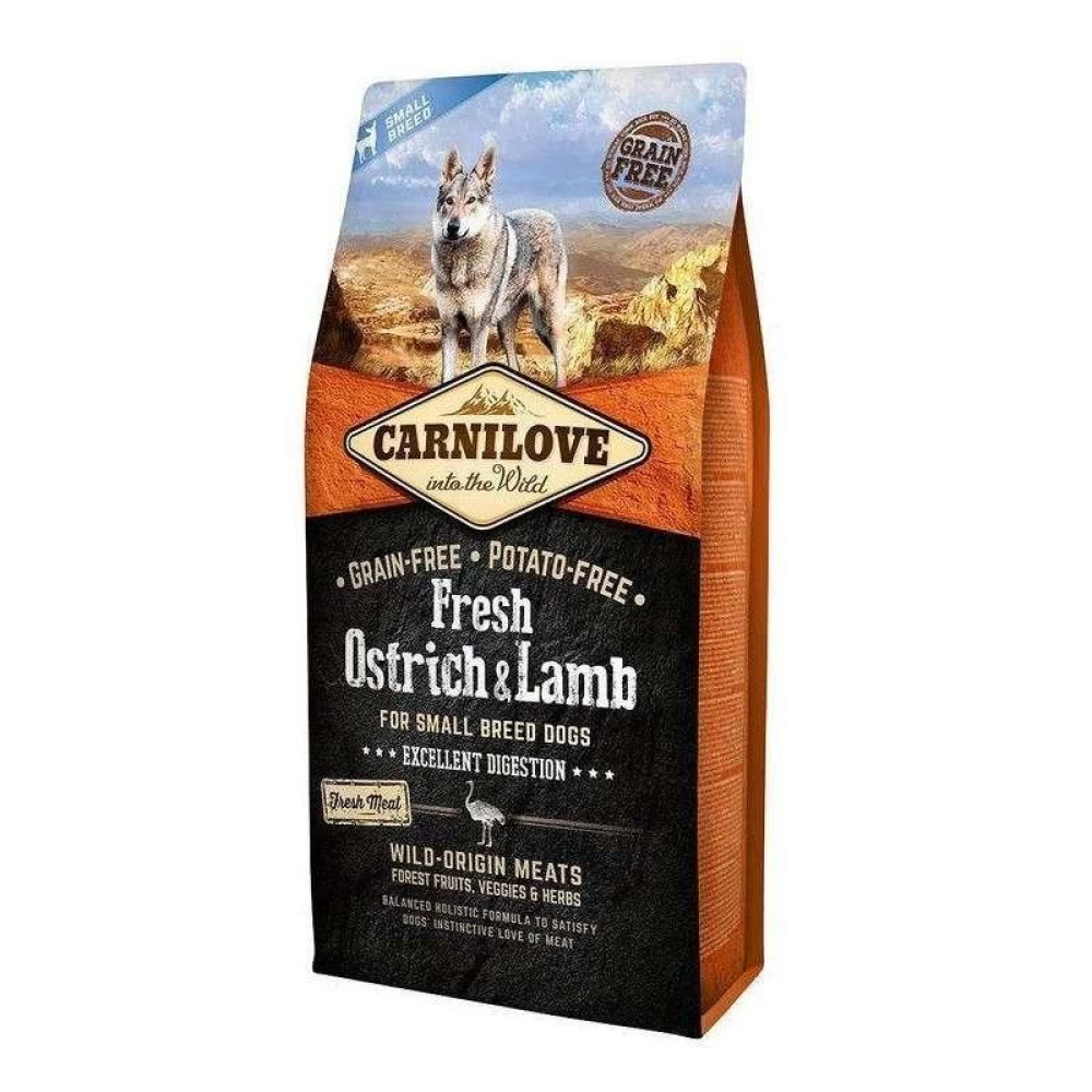 Carnilove Fresh Ostrich and Lamb for Small Breed Dogs 6 kg (д/собак малых пород страус и ягненок)