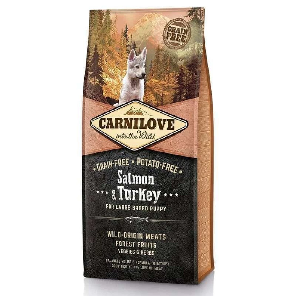Carnilove Puppy Large Breed Salmon  and  Turkey 12 kg (д/щенков крупных пород)