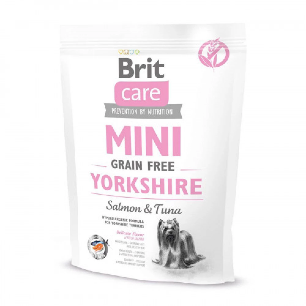 Brit care GF Mini Yorkshire Сухой корм для йоркширских терьеров, лосось и тунец 400г