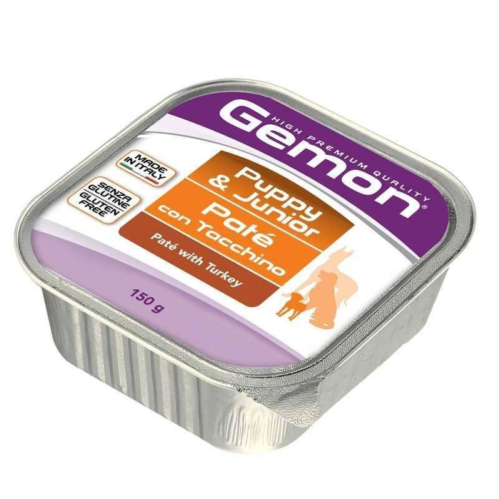 Gemon Dog Puppy&Junior Turkey Влажный корм с инд. для щенков от 2 до 10 м. собак всех пород 150 г
