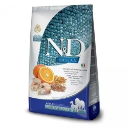Farmina N&D Ocean Cod, Spelt, Oats & Orange Adult Medium & Maxi для собак 12 кг Farmina N&D Ocean Cod, Spelt, Oats & Orange Adult Medium & Maxi для собак 12 кг
