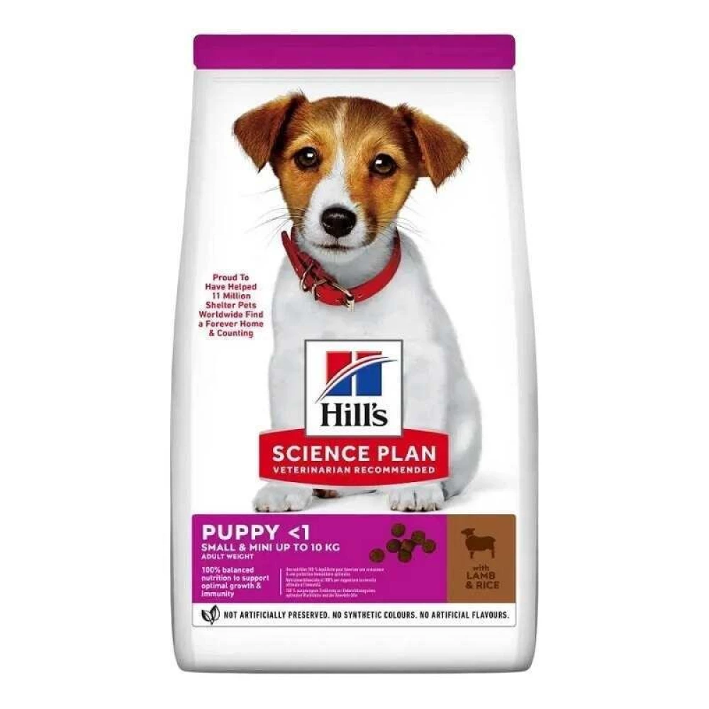 Hill“s SP Puppy Small & Mini with Lamb Сухой корм с ягненком для щенков малых и миниатюрных пород 300г