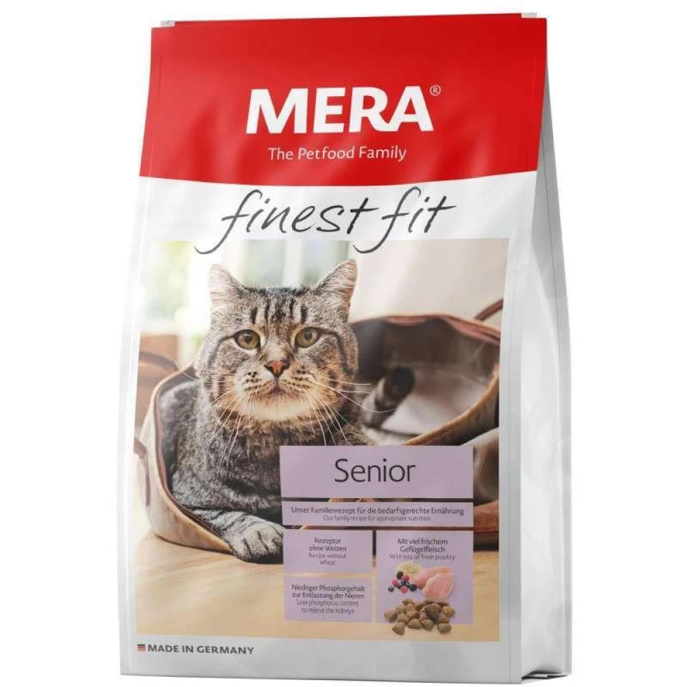 Mera Finest Fit Senior Корм для старых котов со свежим мясом птицы 400г