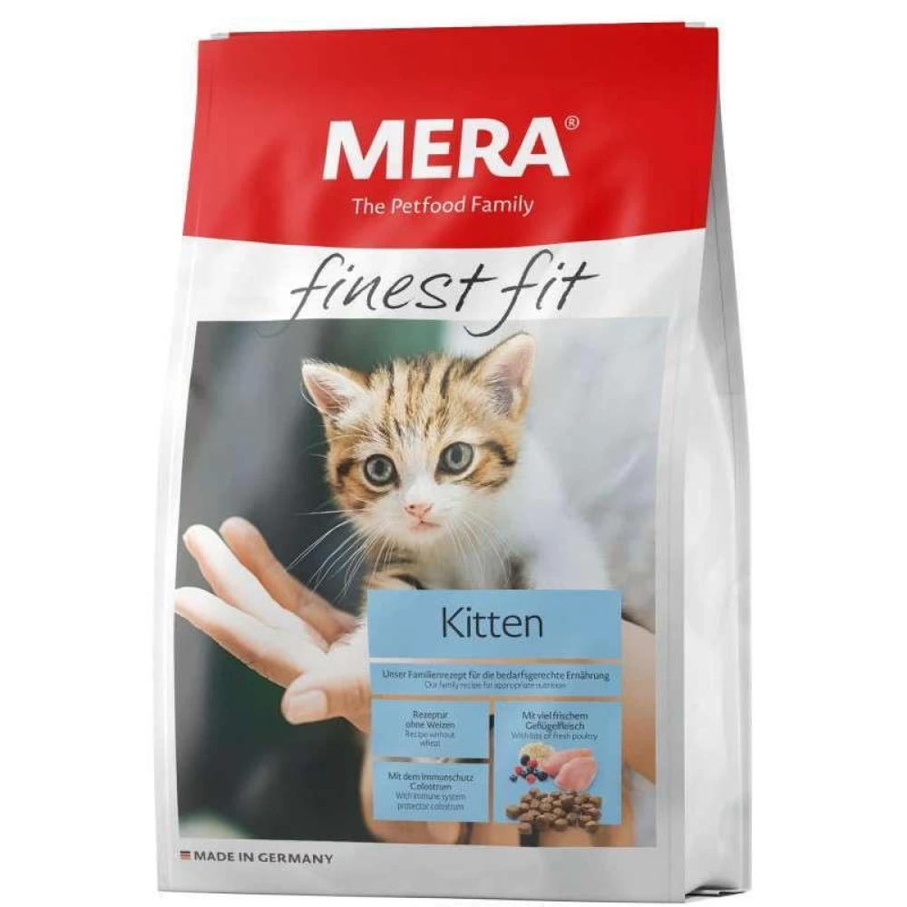 Сухой корм Mera Finest Fit Kitten для котят со свежим мясом и ягодами 4кг