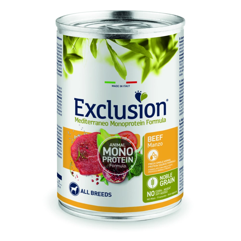 Консервированный корм Exclusion Adult для собак с говядиной 400г