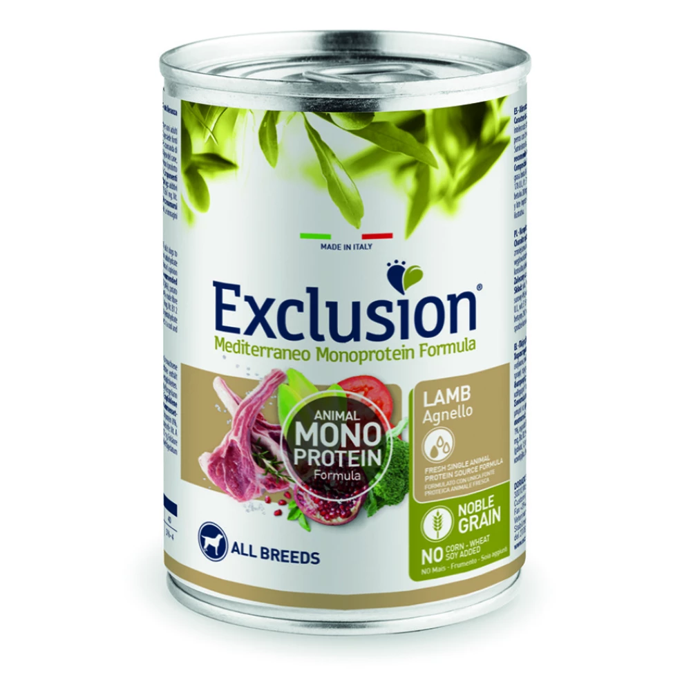 Консервированный корм Exclusion Adult для собак с Ягненком 400г