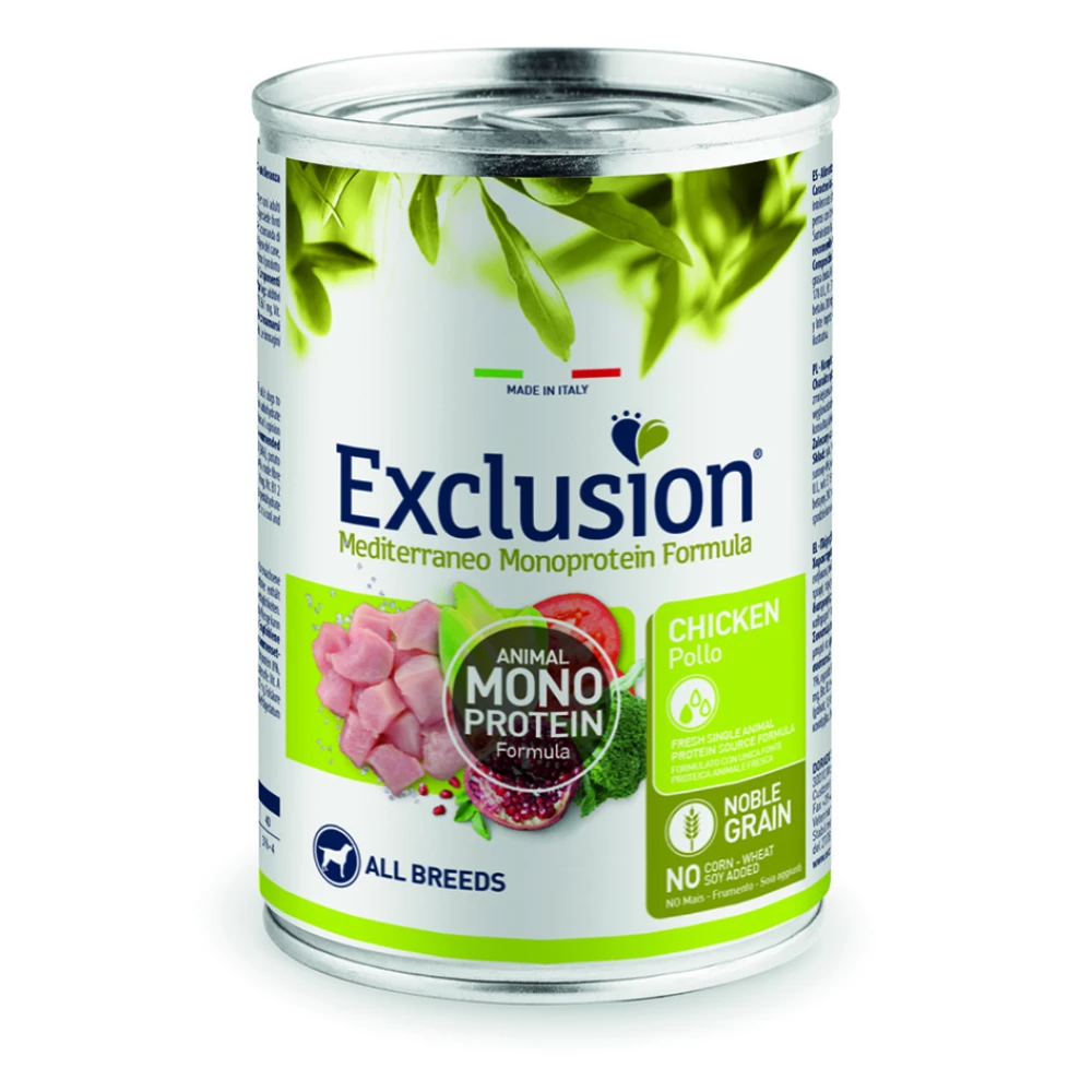Консервированный корм Exclusion Adult для собак с курицей 400г