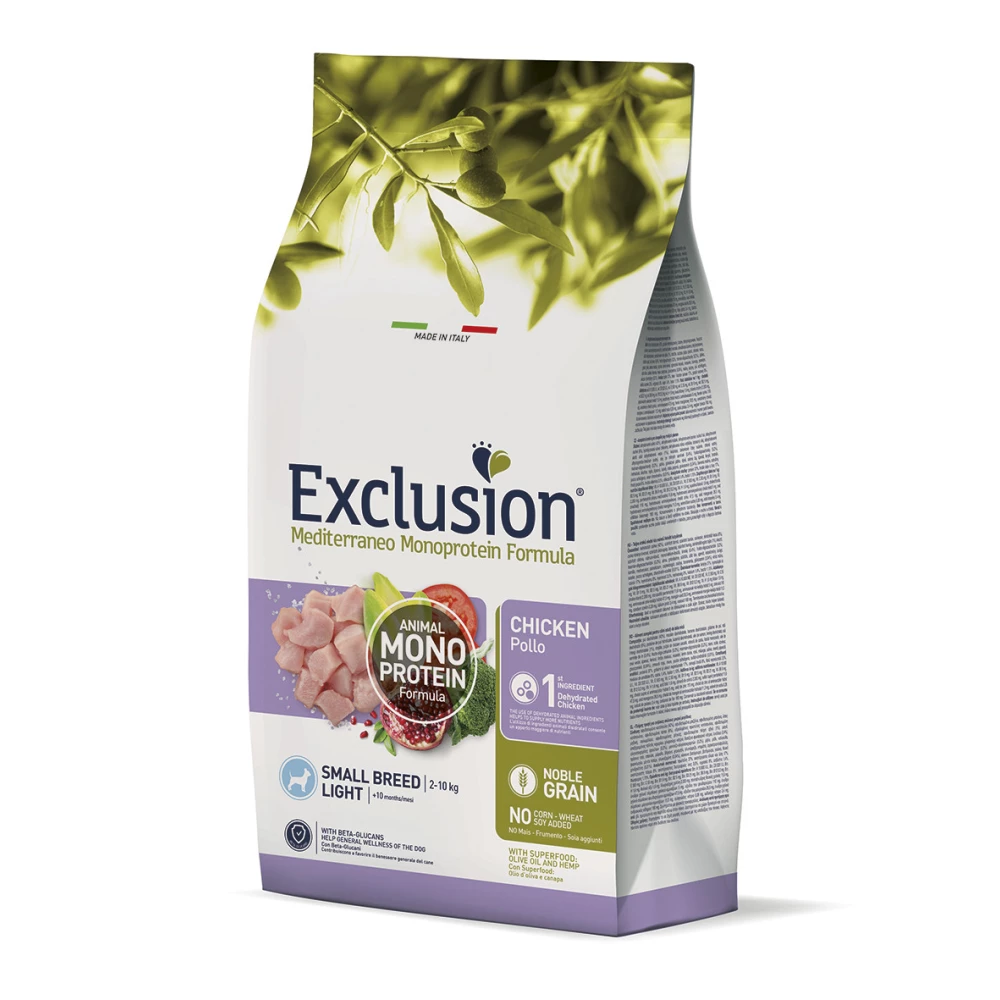 Сухой корм Exclusion Small Light  Adult Chicken для собак мелких пород для похудения с курицей 500г