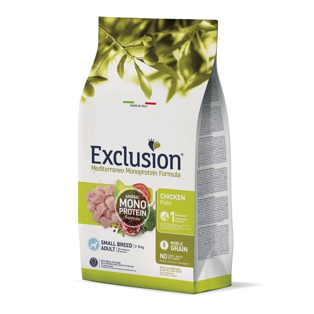 Сухой корм Exclusion Mini Adult Chicken для собак мелких пород с курицей 2кг