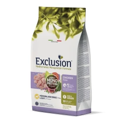 Сухой корм Exclusion Medium Large Light  Adult Chicken для собак средних  крупных пород для похудения с