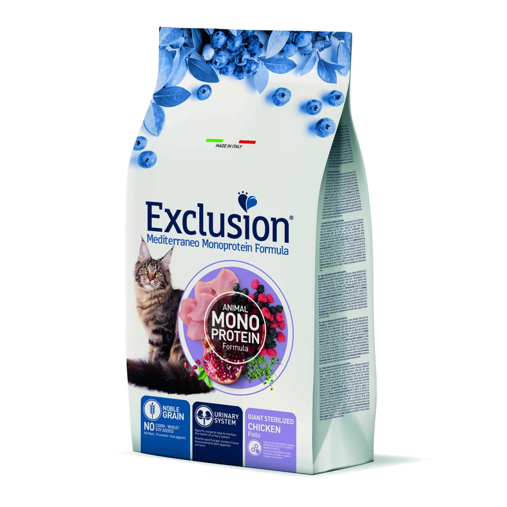 Сухой корм Exclusion Adult Giant Sterilized Chicken для крупных стерилизованных котов с курицей 300г