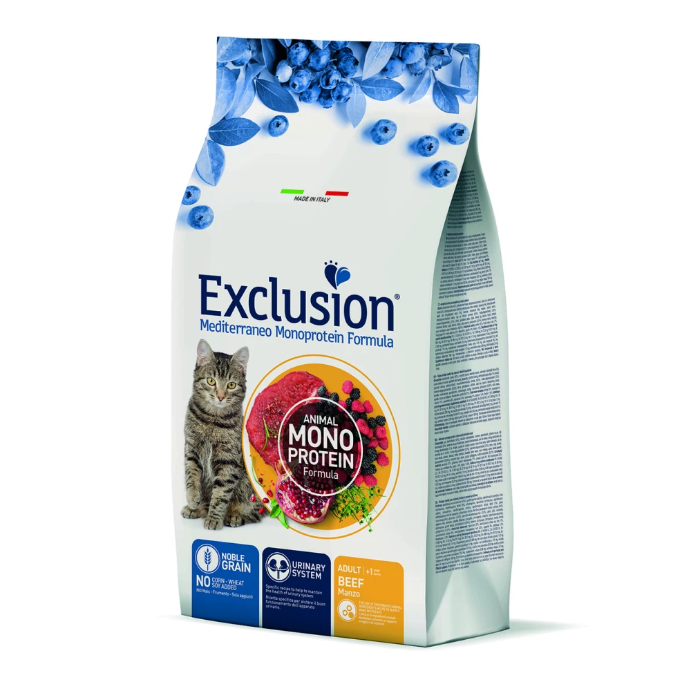Сухой корм Exclusion Adult  Beef для котов с говядиной 1.5 кг