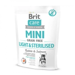 Brit care GF Mini Light & Sterilised Корм для собак мини пород с избыточным весом и стерилизованный 400г