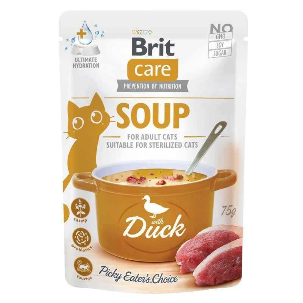 Консервированный корм Brit Care Soup Cat Суп для котов с уткой 75г