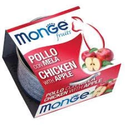 Влажный корм MONGE FRUIT CHICKEN WITH APPLE курица с яблоком для котов 80г