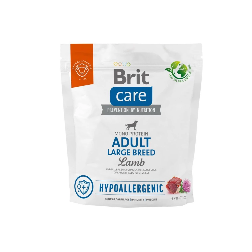 Сухой корм Brit Care Dog Hypoallergenic Adult Large для собак больших пород, гипоаллергенный с ягненком, 1 кг